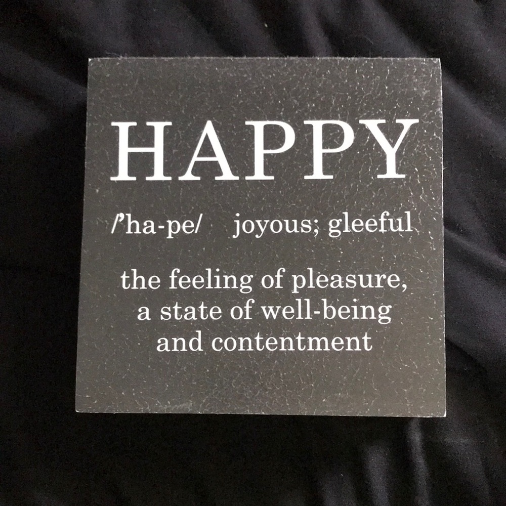 Black “Happy” Wall Decor